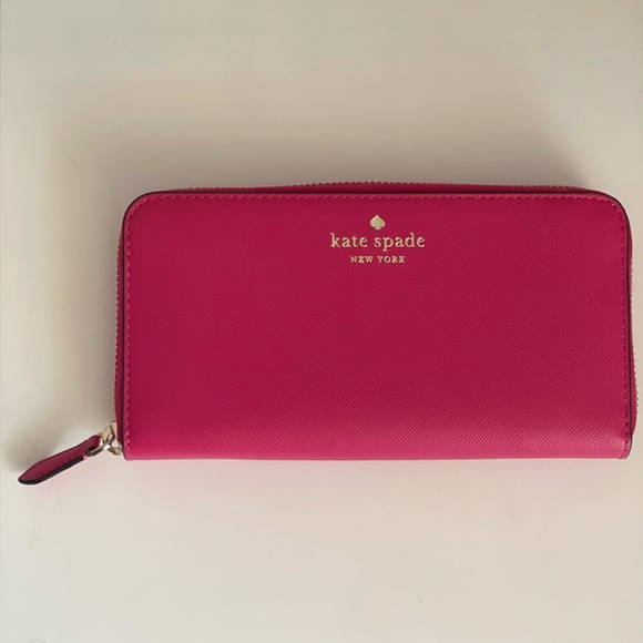 SOLD AUTHENTIC!!💎👜 Kate Spade Zip Around Wallet in Pink - Picture 12 of 12